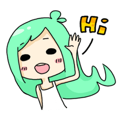[LINEスタンプ] Facial expression girl