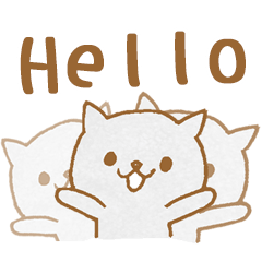 [LINEスタンプ] かわいい猫 (Japanese)