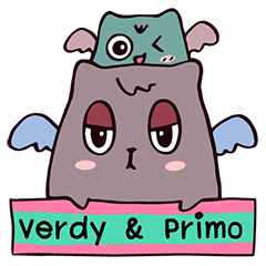 [LINEスタンプ] Verdy ＆ Primo Hello Earth！ Version