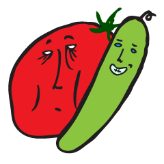 [LINEスタンプ] トマトとキュウリ好きのあなたへ