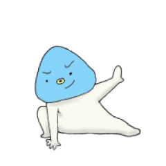 [LINEスタンプ] 水色ガバくん