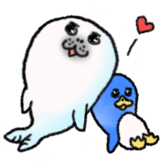 [LINEスタンプ] アザラシ時々ペンギン