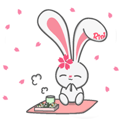 [LINEスタンプ] Rini Sakura Rabbitの画像（メイン）