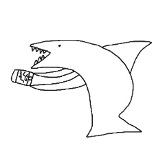 [LINEスタンプ] 空飛ぶサメくん - Flyshark