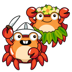 [LINEスタンプ] The Crab Boat