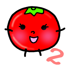 [LINEスタンプ] トマトのトマトちゃん2「待ち合わせ」