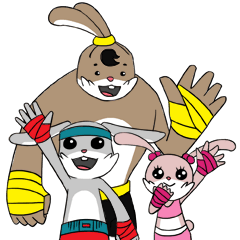 [LINEスタンプ] Bunny Boxing Gang