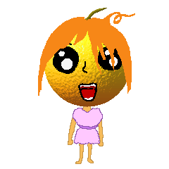 [LINEスタンプ] Little orange sister