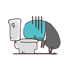 [LINEスタンプ] 陰気なジョニー Blue Johnny