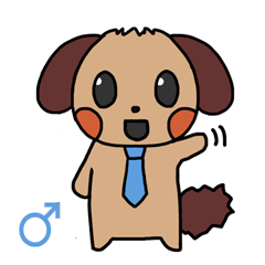 [LINEスタンプ] ネクタイ犬の画像（メイン）
