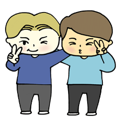 [LINEスタンプ] Jin and Shun