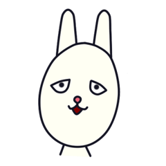 [LINEスタンプ] ちょっと不愉快なウサギの画像（メイン）