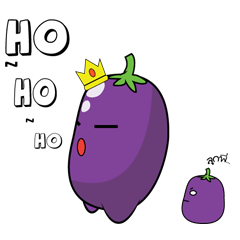 [LINEスタンプ] Eggplant Saa