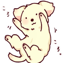 [LINEスタンプ] hinata Sticker of a dogの画像（メイン）