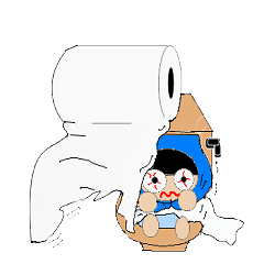 [LINEスタンプ] Scholar＆Toilet paper