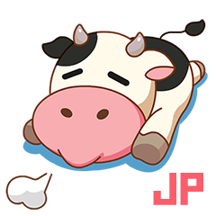 [LINEスタンプ] Momo Cow Japanese