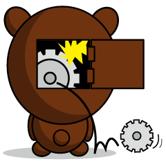 [LINEスタンプ] 熊治郎8 ( ロボット熊さん )の画像（メイン）