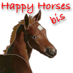 [LINEスタンプ] Happy Horses bisの画像（メイン）