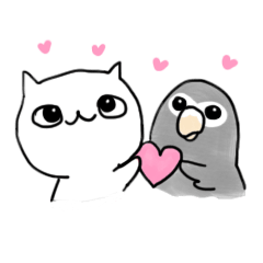 [LINEスタンプ] Cat＆Bird