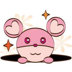 [LINEスタンプ] Cute pink mouseの画像（メイン）