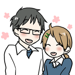 [LINEスタンプ] 湊先輩と一希くん