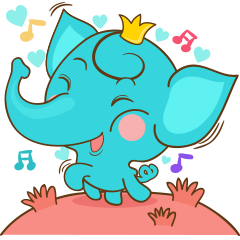 [LINEスタンプ] Cute Elephant, Ellyの画像（メイン）