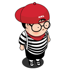 [LINEスタンプ] MooToon Chubby Boy (Eng Ver.)