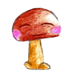 [LINEスタンプ] the little mushroom