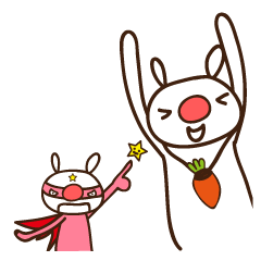 [LINEスタンプ] Red nose allergy Bunny