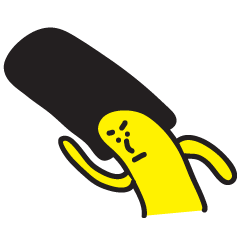 [LINEスタンプ] パンク髪のバナナ男