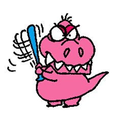 [LINEスタンプ] ピンク恐竜