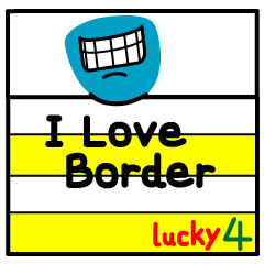 [LINEスタンプ] I Love Borderの画像（メイン）