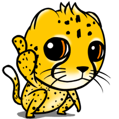 [LINEスタンプ] Funny little cheetah