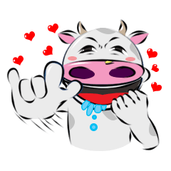 [LINEスタンプ] Big Nose: The Mad Cow