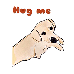 [LINEスタンプ] "White" The Lonely Dog