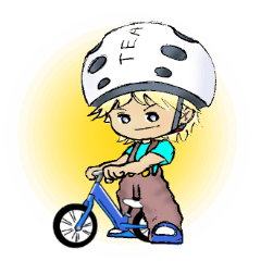 [LINEスタンプ] 自転車とヤンチャな息子