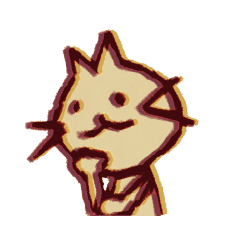 [LINEスタンプ] 手描きネコ