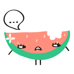 [LINEスタンプ] Bitten Watermelon