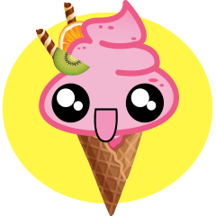 [LINEスタンプ] アイスクリームかわいいをの画像（メイン）