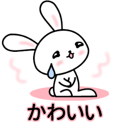 [LINEスタンプ] かわいい泣きウサギ (new)