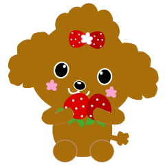 [LINEスタンプ] Strawberry poodle