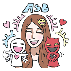 [LINEスタンプ] AsB - Gee (The Hand Doll Girl)