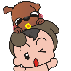 [LINEスタンプ] PuPu Baby ＆ PuPu Puppy