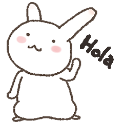 [LINEスタンプ] うさぎ de  スペイン語！