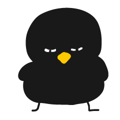 [LINEスタンプ] ひよこのブラック