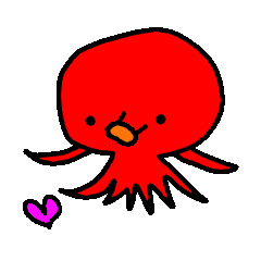 [LINEスタンプ] Cute octopus us
