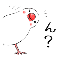 [LINEスタンプ] 白文鳥のハクマイ（白米）