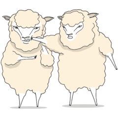 [LINEスタンプ] 群れない羊の画像（メイン）
