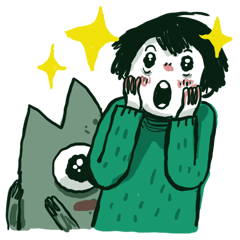 [LINEスタンプ] Me and my Fish