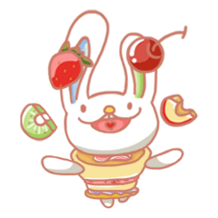 [LINEスタンプ] Dessert Rabbit(English)の画像（メイン）